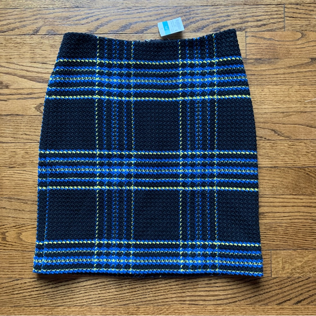 Nwt New Jmclaughlin Cotton Tweed Skirt 0 Xs Runs Big Imo